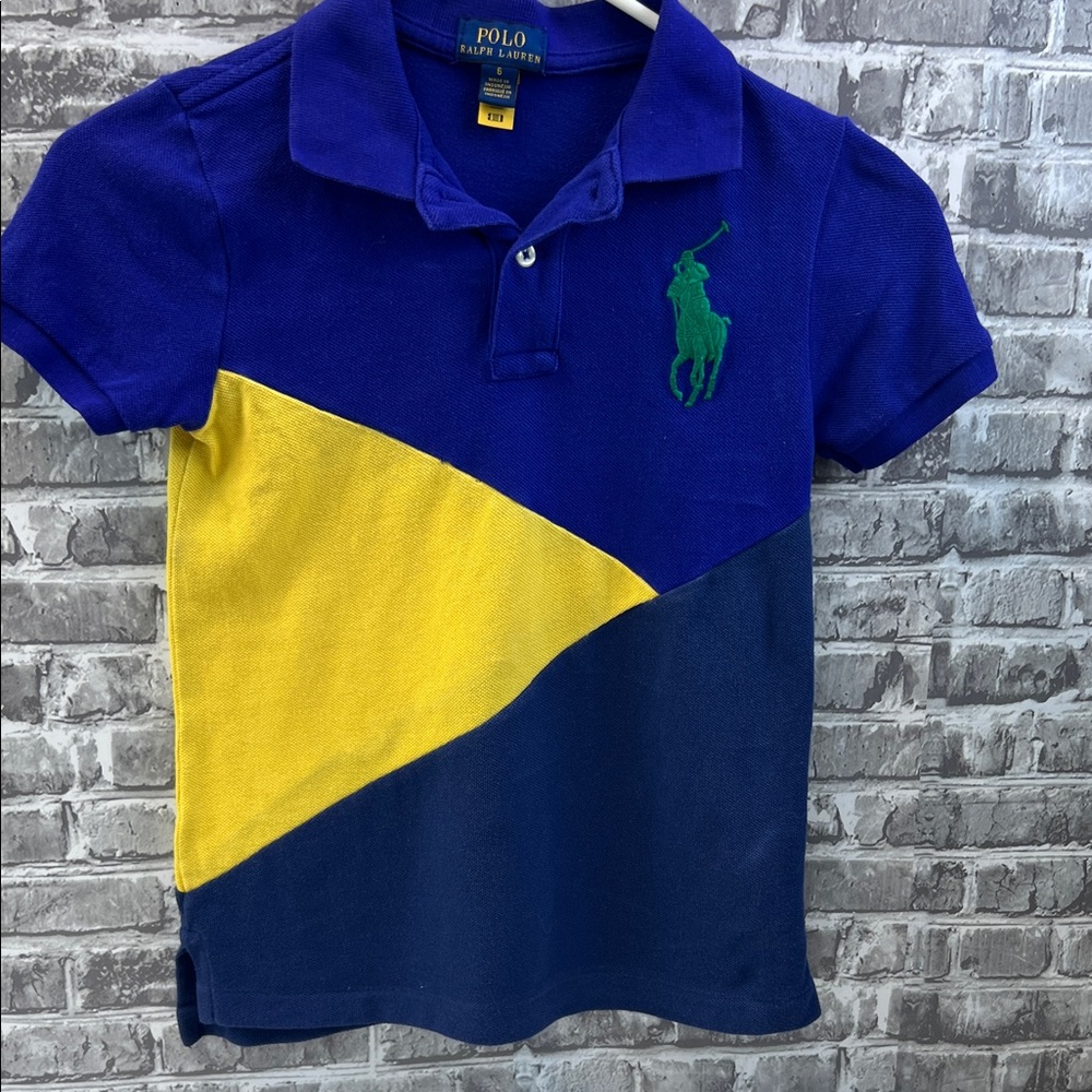 Polo‎ by Ralph Lauren Kids Polo - Blue and Yellow